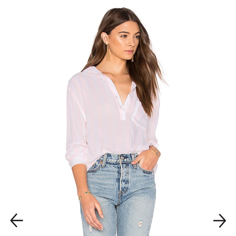 Rails Pinstripe Quart Button Elle High/Low Top - image 1